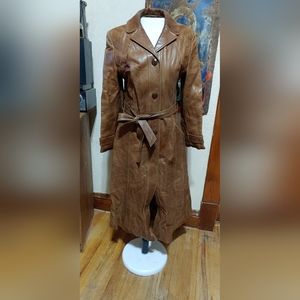 Skin Gear 70s Vintage Leather Maxi Coat
